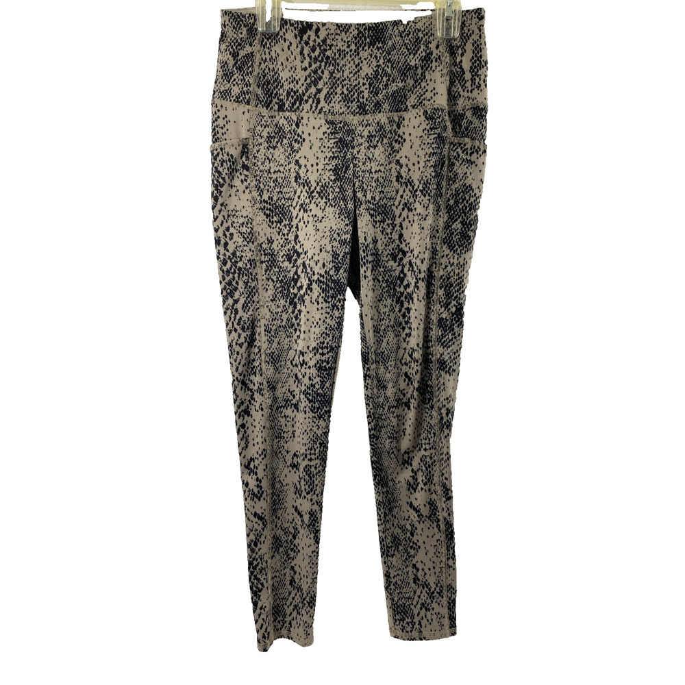 Chicos Zenergy Athletic Leggings Womens 8-10 Snakeskin Print Exercise Yoga Pants